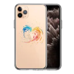 iPhone11pro ケース クリア 幾何学 ハート スマホケース 側面ソフト 背面ハード ハイブリッド