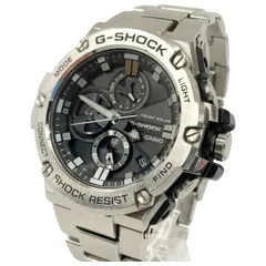 〇〇CASIO カシオ スマートフォンリンク Gショック Gスチール タフ ソーラー 腕時計 GST-B100D-1AJF シルバー