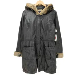 ユーズドフルギ USED古着 neuf cent neuf レッキスファー 羊革 フーデッド ラムレザーコート レディース JPN：40 