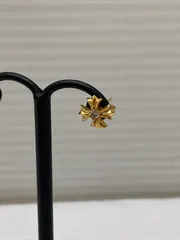 【中古品】CHROME HEARTS クロムハーツ 22K No2 CH PLS DIA 22KCHプラススタッド ピアス 本体のみ 片耳 【190-260209-cn-1-min】
