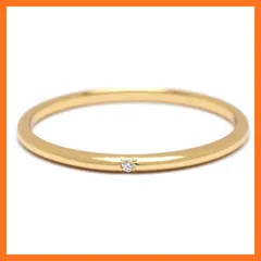 【新品】 A.UN jewelry ダイヤモンド リング 18金 加工 一粒ダイヤ 華奢な普段使いの指輪 ring 【gold 13号】 1