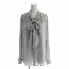 ナラカミーチェ NARA CAMICIE シャツ ブラウス 2 紫 パープル 長袖 リボンタイ フリル /AP