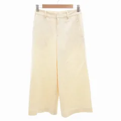 ユナイテッドアローズ UNITED ARROWS 美品 ワイドストレートパンツ スラックス ワイド Aライン 34 クリーム色 /FF