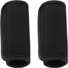 オーディオファン ラゲッジハンドルカバー 2個入り 黒  軽量ネオプレン製 持ち手カバー 各種バッグ スーツケース ハンドル用 快適 クッション効果 重量感の軽減 滑り止め 着脱簡単 面ファスナー式 ハンドルラップ グリップカバー ブラック
