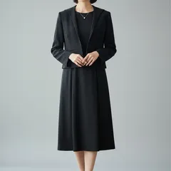 高級　クロエ　Chloe　イギン　IGIN　ブラックフォーマル　大きいサイズ　ワンピース　ジャケット　セットアップ　アンサンブル　スーツ　フォーマル　礼服　 喪服　ブラック　黒　13　XL　 冠婚葬祭　入学式　卒業式　葬式　法事