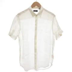 セオリー Theory リネンシャツ 半袖 カジュアル M 白 ホワイト /GV