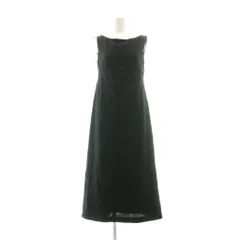 シビラ SYBILLA 刺繍ワンピース M 黒 ブラック ノースリーブ ラウンドネック /AG ■OS