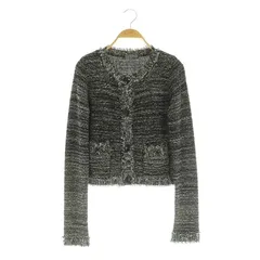 ブラック バイ マウジー BLACK by moussy ニットジャケット カーディガン フリンジ ラメ F ブラック /MY ■OS ■AXのサムネイル