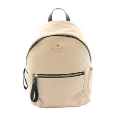 ケイトスペード KATE SPADE チェルシーカラーブロックミディアムバックパック リュックサック ナイロン ピンクベージュ 黒 ブラック /YT
