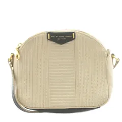 マークジェイコブス MARC JACOBS ショルダーバッグ レザー バイカラー ベージュ 黒 ブラック /AN16 ●D