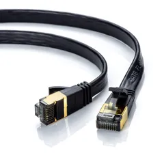 サンワサプライ(Sanwa Supply) CAT8フラットLANケーブル(0.5m) 40Gbps/2000MHz RJ45 ツメ折れ防止 ブラック KB-T8FL-005BK
