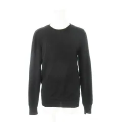 ディーゼルブラックゴールド DIESEL BLACK GOLD ニット セーター ラウンドネック 長袖 ウール M 黒 ブラック /AH17 ■GY27