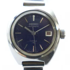 セイコー SEIKO 腕時計 ウォッチ 自動巻き カレンダー付き 青文字盤 ロゴ 17石 シルバー色 2205-0441 ■GY18 /MQ