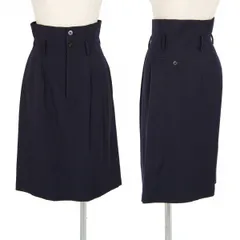 トリココムデギャルソンtricot COMME des GARCONSウールレーヨンAラインスカート 紺M