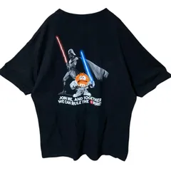 2XL エムアンドエムズ キャラT キャラクター スターウォーズ  オーバーサイズ バックプリント ダースベイダー  ブラック 黒 Tシャツ レディース ユニセックス メンズ 古着 半袖 CHM