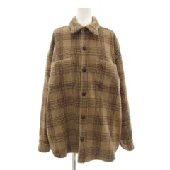 アングリッド UNGRID シャツジャケット F 茶 ブラウン シャギー チェック ルーズ ポケット /AEのサムネイル