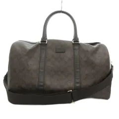 コーチ COACH F93303 シグネチャー 2WAY ボストンバッグ ショルダー 斜め掛け PVC 茶 ブラウン /GV