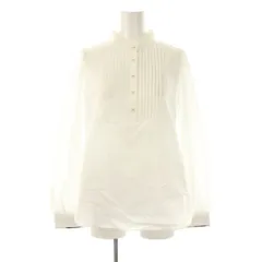 ブルーレーベルクレストブリッジ BLUE LABEL CRESTBRIDGE 長袖ブラウス シャツ フリル 36 ホワイト /DF ■OS