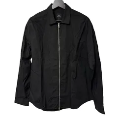  Armani Exchange（アルマーニ エクスチェンジ）メンズ ジップアップシャツ（ライトジャケット）Mサイズ ブラック【DD134】
