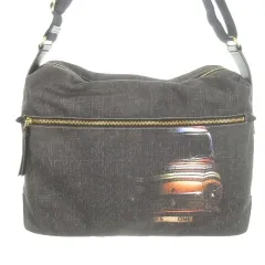 ポールスミス PAUL SMITH ショルダーバッグ 転写プリント ミニクーパー 黒 ブラック /MN5 ■GY18