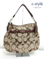 J236 [人気] COACH コーチ シグネチャーワンショルダーバッグ 茶系 F17834 | ★