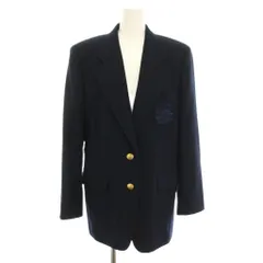 アクアスキュータム AQUASCUTUM テーラードジャケット シングル 紺ブレ 金ボタン ロゴ刺繍 ヴィンテージ 11 紺 ネイビー 6150990 /YT