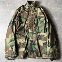 80s 84年製 US ARMY 米軍実物 ウッドランド カモ 迷彩 M-65 フィールド ジャケット M-R / 80年代 ビンテージ ミリタリー アーミー 迷彩柄
