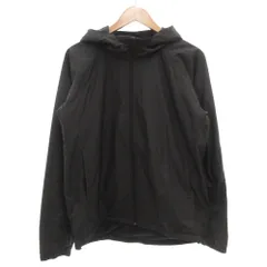 アディダス adidas 3ストライプス裏起毛ウィンドジャケット フード ジップアップ ロゴ L 黒 ブラック ED3738 /GV