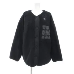 ユニクロ UNIQLO タグ付き marimekko コラボ ボアジャケット XL ダークグレー ノーカラー /NL ■GY61
