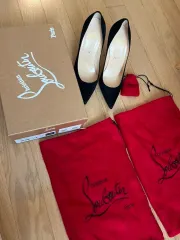 クリスチャンルブタン スウェード パンプスヒール（10cm） 37 新品