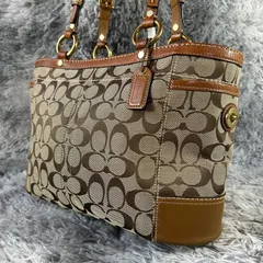 コーチ トートバッグ 肩掛け キャンバス シグネチャー ターンロック 11237 YS26B-032