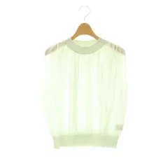 セオリーリュクス theory luxe 25SS Mirage Towa Sweater スリーブレスニット カットソー 38 ライトグリーン /HK ■OS