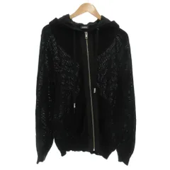 ディーゼル DIESEL メッシュジップアップパーカー ジャケット L ジップアップ 黒 ブラック /GV ■GY61