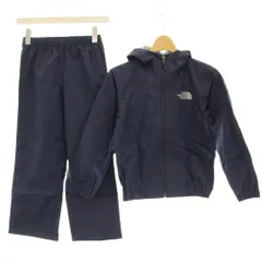 ザノースフェイス THE NORTH FACE 子供服 レインテックスユリイカ RAINTEX EUREKA セットアップ 上下 ジャケット マウンテンパーカー ジップアップ イージーパンツ ナイロン 130cm 紺 ネイビー NPJ12112 /HN