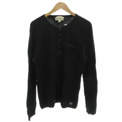 デニム&サプライ ラルフローレン DENIM & SUPPLY RALPH LAUREN ヘンリーネックリブニット セーター 長袖 L 黒 ブラック /GVのサムネイル