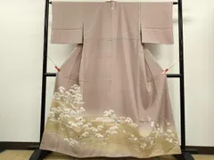 平和屋着物■豪華色留袖　駒刺繍　松竹梅扇面花文　暈し染め　金彩　正絹　逸品　CABB9885zeのサムネイル