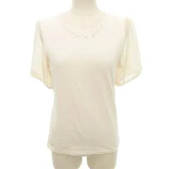 アースミュージック&エコロジー EARTH MUSIC & ECOLOGY カットソー 半袖 ビジュー クルーネック 薄手 Mサイズ ピンク ■TC