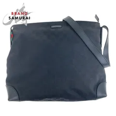 GUCCI グッチ シェリーライン ブラック 黒 GGキャンバス/レザー 308930 斜め掛け ショルダーバッグ 男女兼用 レディース 503803【中古】