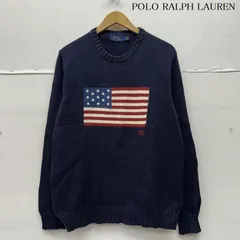 ポロラルフローレン USA製 星条旗 アイコニック フラッグ ニット セーター メンズ XS ISItems【USED】【古着】【中古】50152888