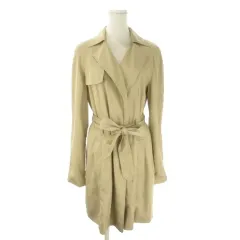 ザラ ベーシック ZARA BASIC トレンチコート M ベージュ 無地 長袖 ベルト付き /AO2 ■GY58