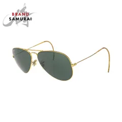 Ray-Ban レイバン アビエーター ボシュロム ティアドロップ ゴールド グリーン メタル 58□14 サングラス メガネ 男女兼用 506535【中古】