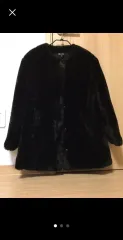 ZARA ブラック フェイクファー コート