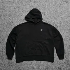 Calvin Klein カルバン・クライン ck フードTシャツ M (実際サイズ L XL) ブラック