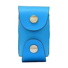 [Used - Very Good] Tabata Golf Ball Case/Ball Pouch (2 pieces) Genuine Leather Golf Round Accessories Genuine Leather Ball Holder Blue GV0884 BL