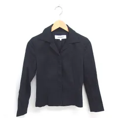 ロートレアモン LAUTREAMONT テーラード ジャケット 肩パッド 比翼仕立て 薄手 1 黒 ブラック /TT