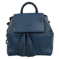 TORY BURCH(トリーバーチ) リュックサック美品  - ブルー タッセル レザー