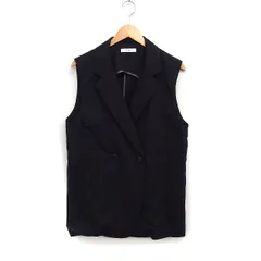 ワンアフター アナザー ナイスクラップ one after another NICE CLAUP ロング ベスト ジレ ダブルボタン テーラードカラー 無地 F ブラック 黒 /FT25