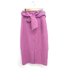 ケイビーエフ KBF アーバンリサーチ タイト スカート ロング ウエストリボン 薄手 ONE パープル 紫 /TT
