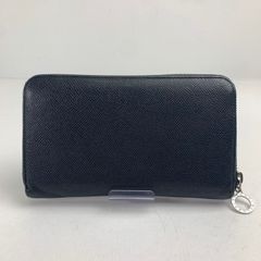 【未使用級】モンブラン　長財布　黒 ラウンドジップ　イタリア製　本革　シボ　星 未使用級】モンブラン 長財布 黒 ラウンドジップ イタリア製 本革 シボ