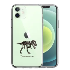 iPhone12 ケース クリア ティラノサウルス スマホケース 側面ソフト 背面ハード ハイブリッド